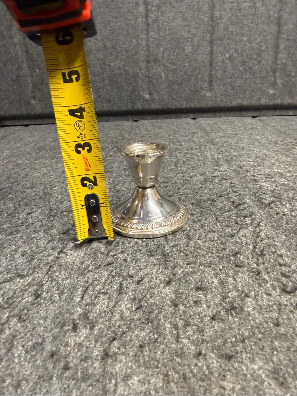 Sterling-Style Silver Candlestick Pair - Silver Home Accent